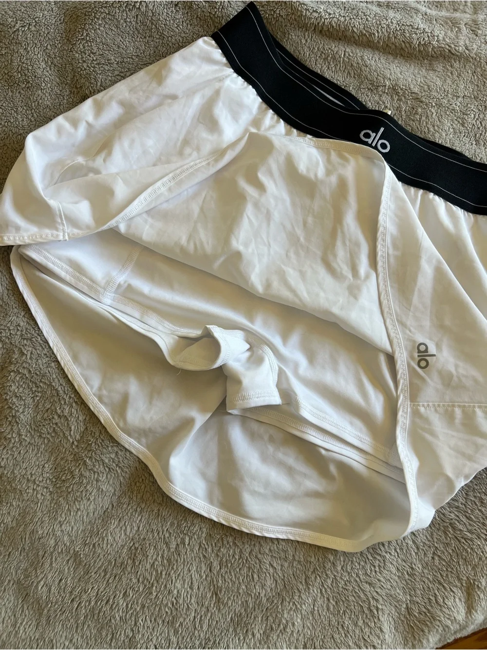 Alo Yoga White Matchpoint Tennis Skirt Large